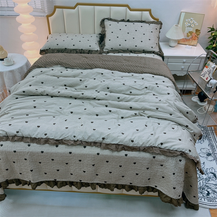 91家纺网 家纺一手货源 找家纺 暖居 2024新款豆豆被四件套 雅格