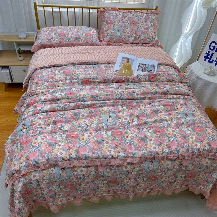 91家纺网 家纺一手货源 找家纺 暖居 2024新款豆豆被四件套 安娜公主