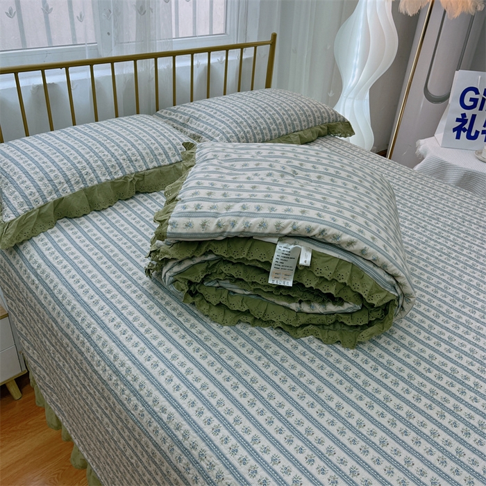 91家纺网 家纺一手货源 找家纺 暖居 2024新款豆豆被四件套 可可庄园