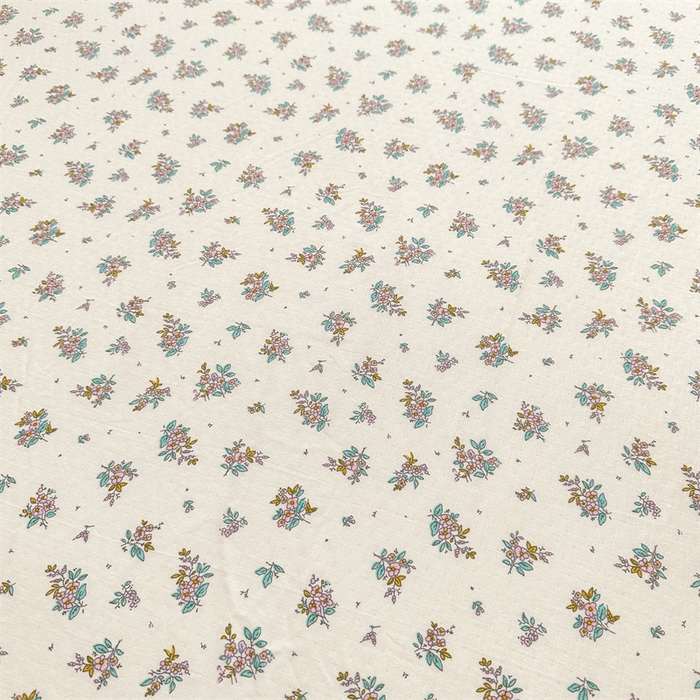 91家纺网 家纺一手货源 找家纺 雯豆家纺 2024新品小清新印花全棉纯棉双层纱床笠三件套 全棉双层纱床笠-邂逅