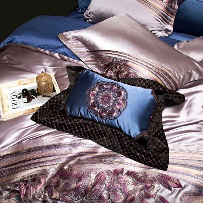 91家纺网 家纺一手货源 找家纺 （总）至爱今生 2024新款100支全棉色织提花四件套 凯撒天骄