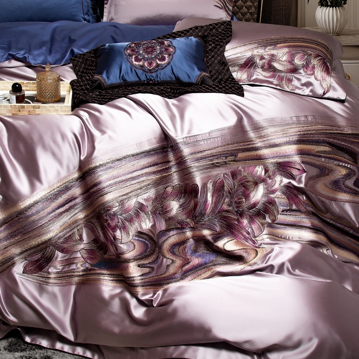 91家纺网 家纺一手货源 找家纺 （总）至爱今生 2024新款100支全棉色织提花四件套 凯撒天骄