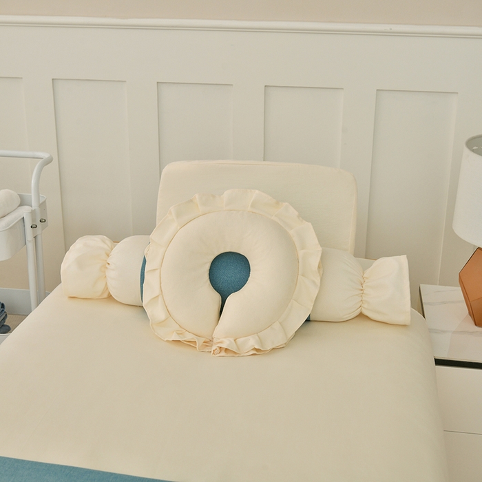 91家纺网 家纺一手货源 找家纺 莉人坊美容床罩批发 2024新款棉麻美容床罩诗菲丽人系列 诗菲丽人米黄