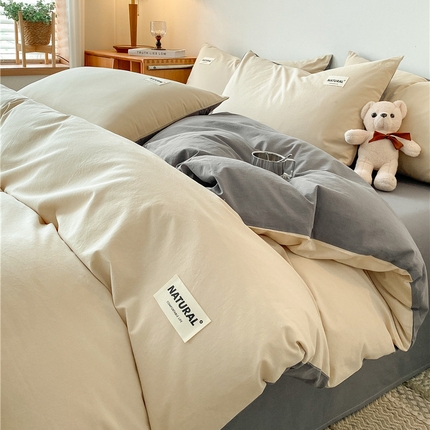 91家纺网 家纺一手货源 找家纺 （总）佳汐蓝家纺 2024新款全棉水洗棉贴标单被套