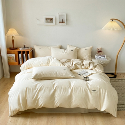 91家纺网 家纺一手货源 找家纺 （总）佳汐蓝家纺 2024新款全棉水洗棉贴标四件套