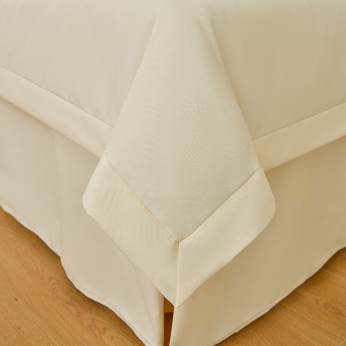 91家纺网 家纺一手货源 找家纺 莉人坊美容床罩批发 2024新款棉麻美容床罩诗菲丽人系列 诗菲丽人米黄