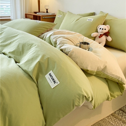 91家纺网 家纺一手货源 找家纺 （总）佳汐蓝家纺 2024新款全棉水洗棉贴标单被套