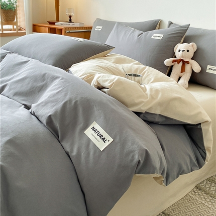 91家纺网 家纺一手货源 找家纺 （总）佳汐蓝家纺 2024新款全棉水洗棉贴标单被套