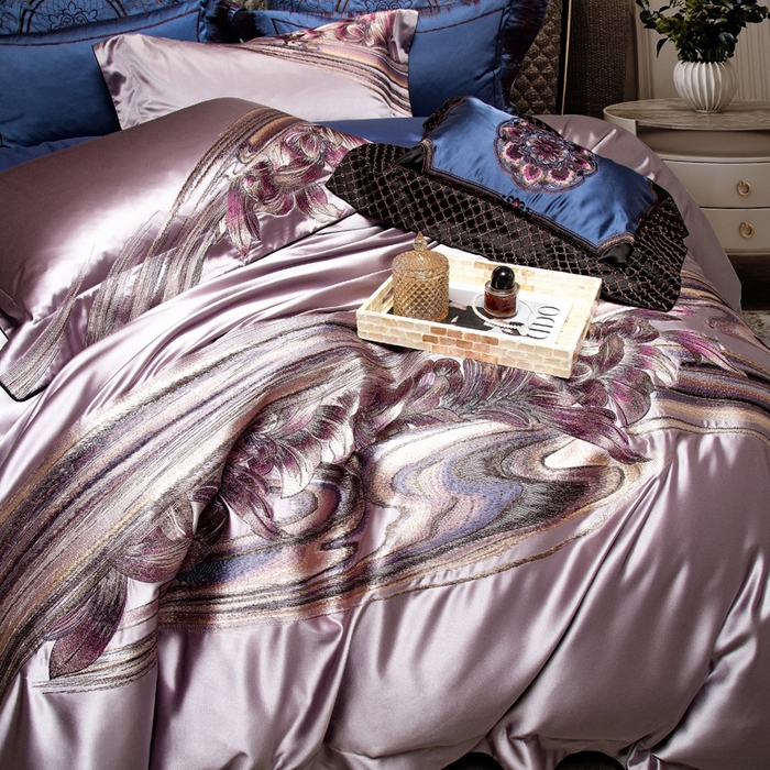 91家纺网 家纺一手货源 找家纺 （总）至爱今生 2024新款100支全棉色织提花四件套 凯撒天骄