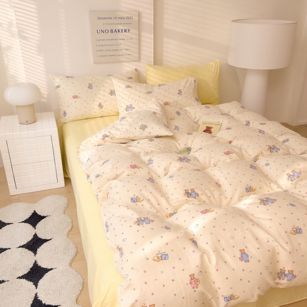 91家纺网 家纺一手货源 找家纺 （总）DoDo 兜兜 2024新款纯棉全棉双层纱四件套-可定制定做