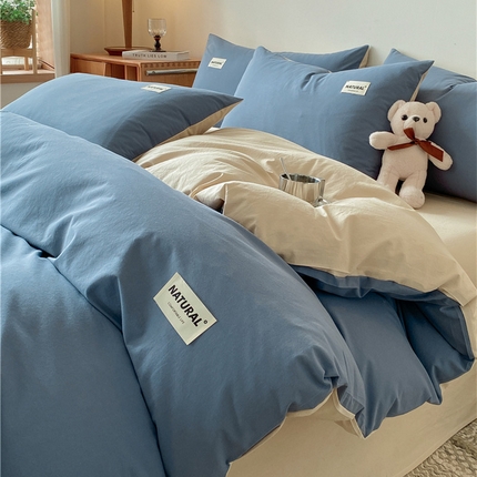 91家纺网 家纺一手货源 找家纺 （总）佳汐蓝家纺 2024新款全棉水洗棉贴标单被套