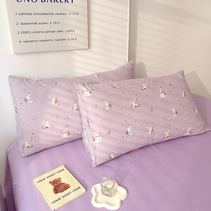 91家纺网 家纺一手货源 找家纺 （总）DoDo 兜兜 2024新款全棉纯棉双层纱枕套-可定制定做