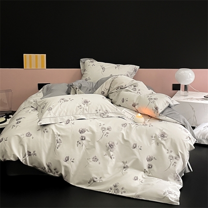 91家纺网 家纺一手货源 找家纺 （总）由丽家纺 2025新款柔棉印花四件套系列