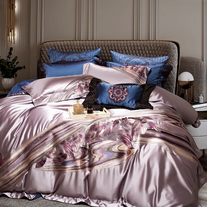 91家纺网 家纺一手货源 找家纺 （总）至爱今生 2024新款100支全棉色织提花四件套 凯撒天骄