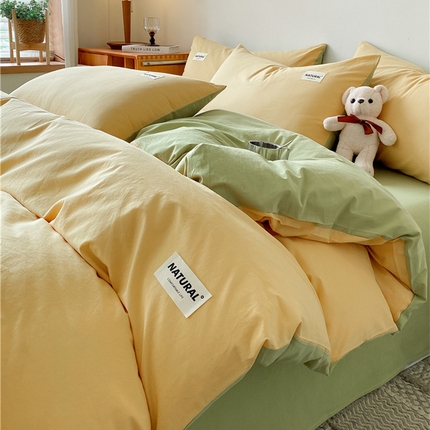 91家纺网 家纺一手货源 找家纺 （总）佳汐蓝家纺 2024新款全棉水洗棉贴标单被套