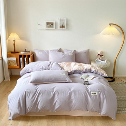 91家纺网 家纺一手货源 找家纺 （总）佳汐蓝家纺 2024新款全棉水洗棉贴标四件套