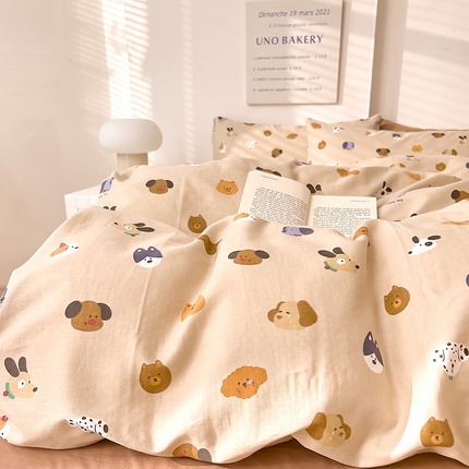 91家纺网 家纺一手货源 找家纺 DoDo 兜兜 2024新款全棉双层纱印花被套 可爱多