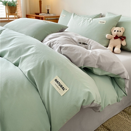 91家纺网 家纺一手货源 找家纺 （总）佳汐蓝家纺 2024新款全棉水洗棉贴标单被套