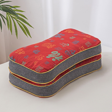 91家纺网 家纺一手货源 找家纺 （总）贵夫人 2024新款全棉双层纱百福荞麦枕枕头枕芯