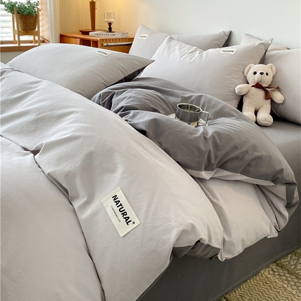 91家纺网 家纺一手货源 找家纺 （总）佳汐蓝家纺 2024新款全棉水洗棉贴标单被套