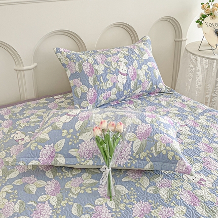 91家纺网 家纺一手货源 找家纺 梦精灵家纺 2025新款40支60支全棉枕套升级加厚夹棉隔脏神器单品枕套 绣球花兔