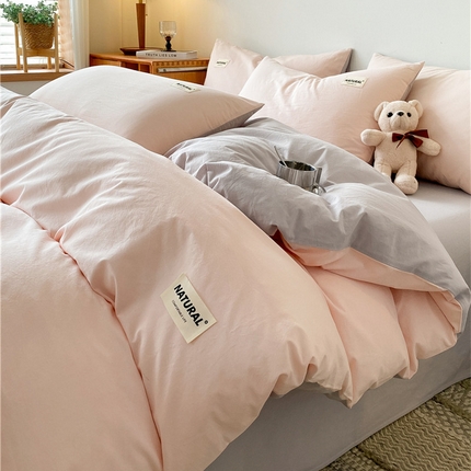 91家纺网 家纺一手货源 找家纺 （总）佳汐蓝家纺 2024新款全棉水洗棉贴标单被套