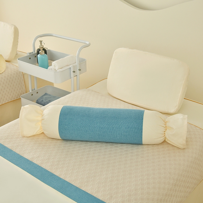 91家纺网 家纺一手货源 找家纺 莉人坊美容床罩批发 2024新款锦绣贝壳麻美容床罩系列 锦绣贝壳麻拼米黄