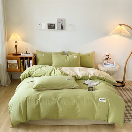 91家纺网 家纺一手货源 找家纺 （总）佳汐蓝家纺 2024新款全棉水洗棉贴标四件套