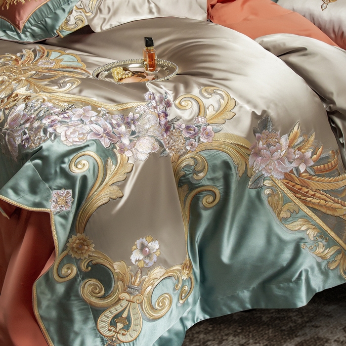 91家纺网 家纺一手货源 找家纺 （总）至爱今生 2024新款100支全棉色织提花四件套 阿波罗之光