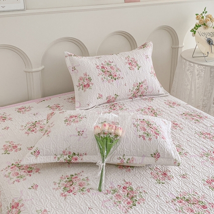 91家纺网 家纺一手货源 找家纺 梦精灵家纺 2025新款40支60支全棉枕套升级加厚夹棉隔脏神器单品枕套 夏语玫瑰