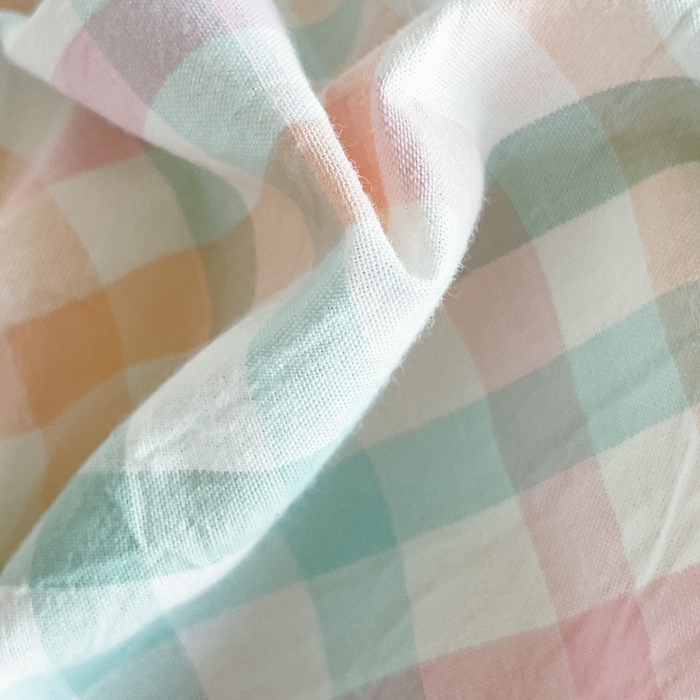 91家纺网 家纺一手货源 找家纺 玖弘家居 2024新款全棉色织水洗棉学生三件套四件套床垫套系列 冰激凌格