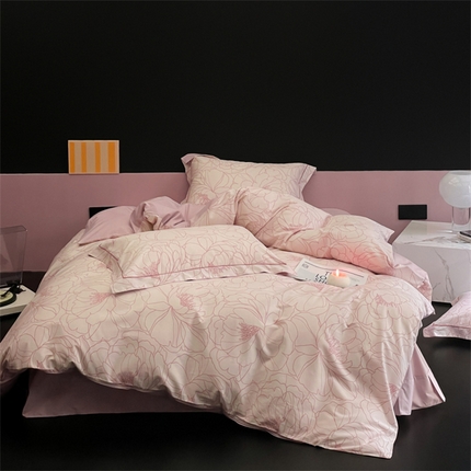 91家纺网 家纺一手货源 找家纺 （总）由丽家纺 2025新款柔棉印花四件套系列