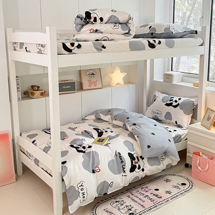 91家纺网 家纺一手货源 找家纺 （总）2024新款全棉印花三件套学生宿舍床三件套上下铺床单被套