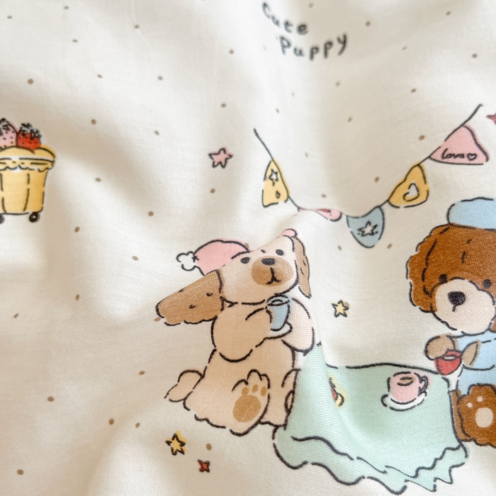 91家纺网 家纺一手货源 找家纺 铭成家纺 2024新款新疆棉喷气印花小清新系列单被套甜品派对