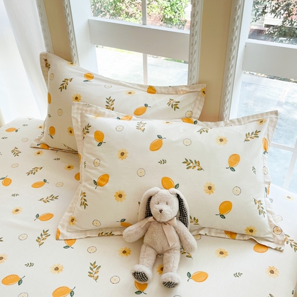 91家纺网 家纺一手货源 找家纺 （总）铭成家纺 2024新款新疆棉喷气印花小清新系列单品枕套