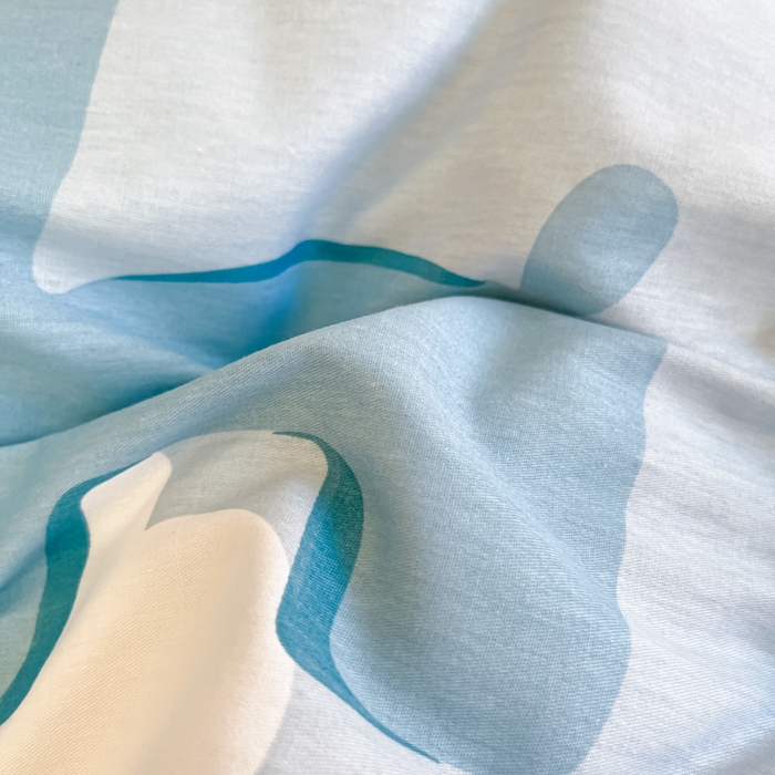 91家纺网 家纺一手货源 找家纺 铭成家纺 2024新款新疆棉喷气印花小清新系列四件套睡梦鹿