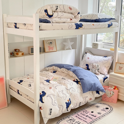 91家纺网 家纺一手货源 找家纺 （总）2024新款全棉印花三件套学生宿舍床三件套上下铺床单被套