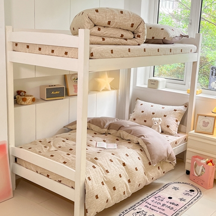 91家纺网 家纺一手货源 找家纺 （总）2024新款全棉印花三件套学生宿舍床三件套上下铺床单被套