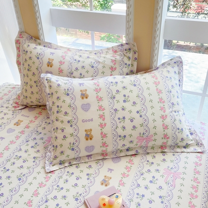 91家纺网 家纺一手货源 找家纺 （总）铭成家纺 2024新款新疆棉喷气印花小清新系列单品枕套