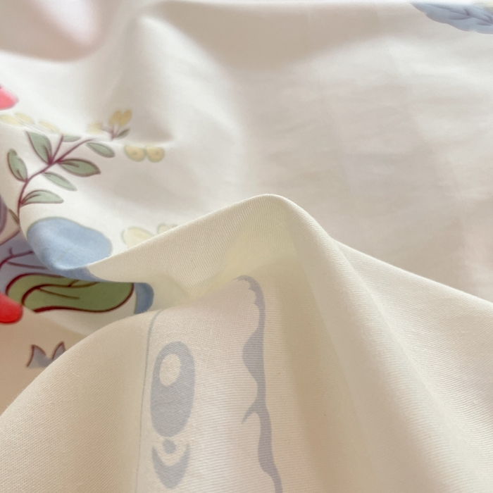 91家纺网 家纺一手货源 找家纺 2024新款全棉印花三件套学生宿舍床三件套上下铺床单被套 幻蝶兔