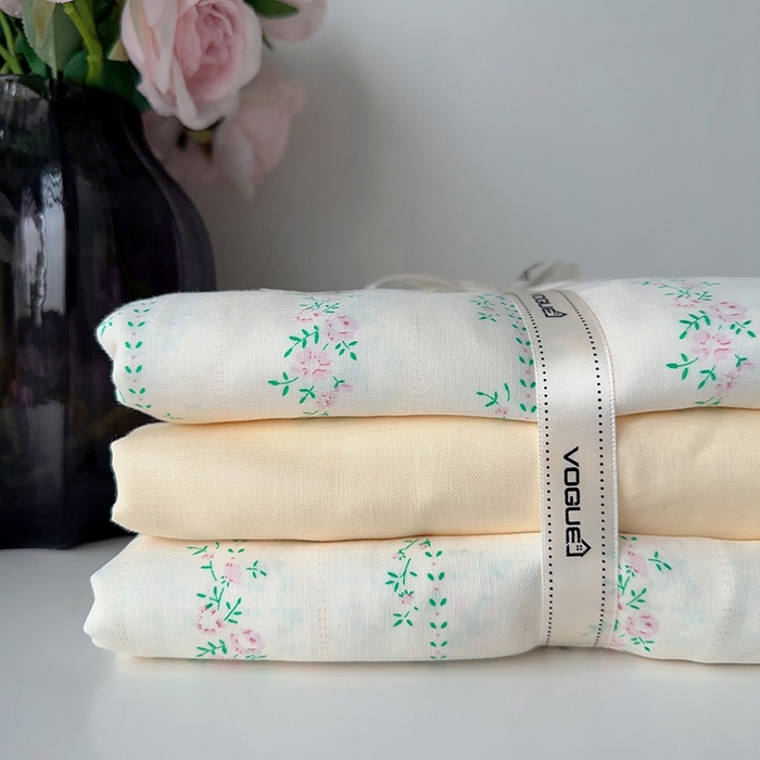 91家纺网 家纺一手货源 找家纺 麦伦家居 2024春夏新品全棉有氧双层纱印花系列四件套（叠拍图）枕边话