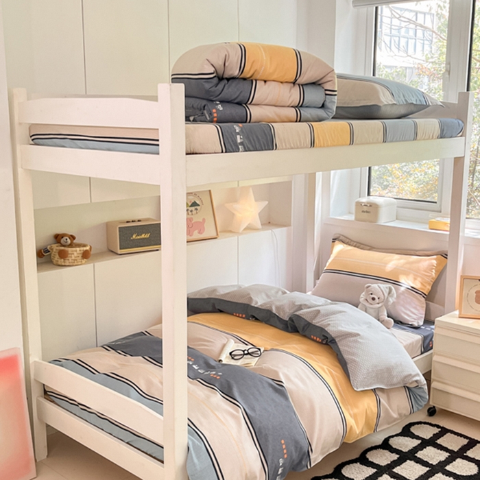 91家纺网 家纺一手货源 找家纺 2024新款全棉印花三件套学生宿舍床三件套上下铺床单被套 极光