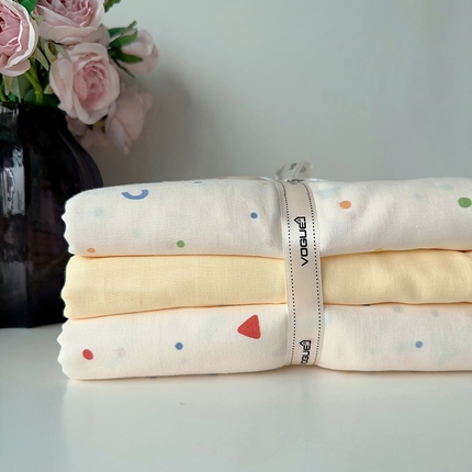 麦伦家居 2024春夏新品全棉有氧双层纱印花系列四件套（叠拍图）蜡笔画