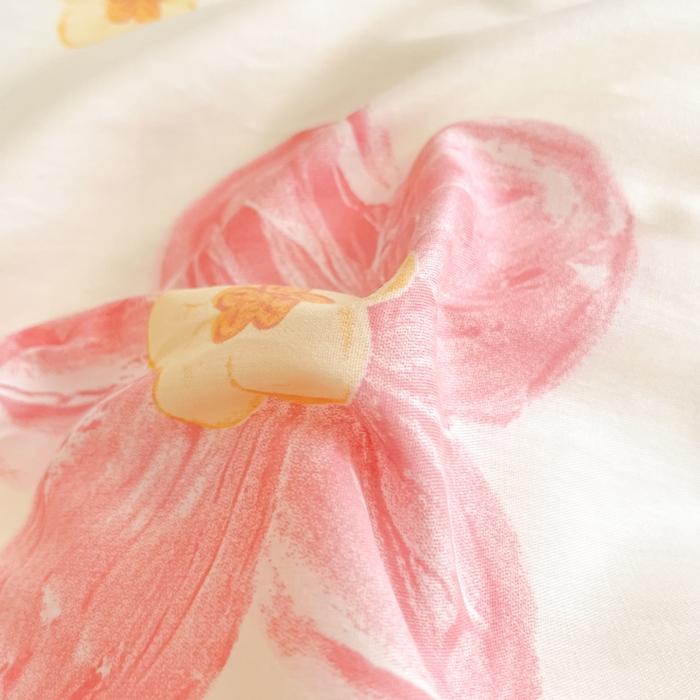 91家纺网 家纺一手货源 找家纺 铭成家纺 2024新款新疆棉喷气印花小清新系列单被套茉晓