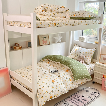 91家纺网 家纺一手货源 找家纺 （总）2024新款全棉印花三件套学生宿舍床三件套上下铺床单被套