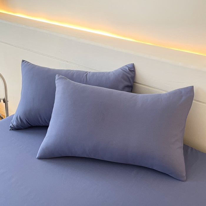 91家纺网 家纺一手货源 找家纺 豪选 2025新款A类蜂巢棉抗菌床笠（全网全供） 蜂巢蓝灰色