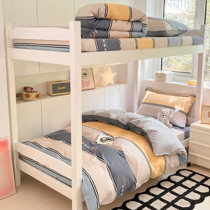 91家纺网 家纺一手货源 找家纺 （总）2024新款全棉印花三件套学生宿舍床三件套上下铺床单被套