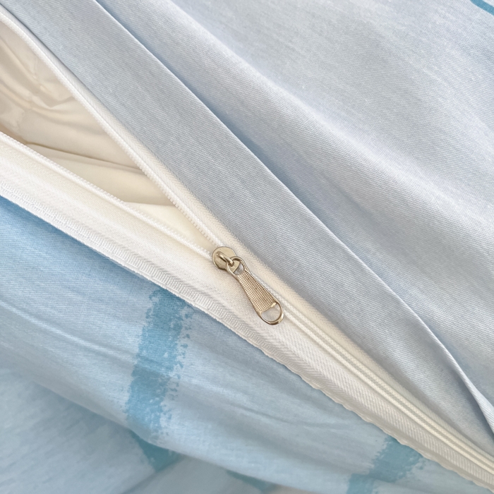 91家纺网 家纺一手货源 找家纺 铭成家纺 2024新款新疆棉喷气印花小清新系列四件套睡梦鹿