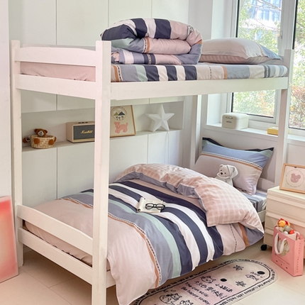 91家纺网 家纺一手货源 找家纺 （总）2024新款全棉印花三件套学生宿舍床三件套上下铺床单被套