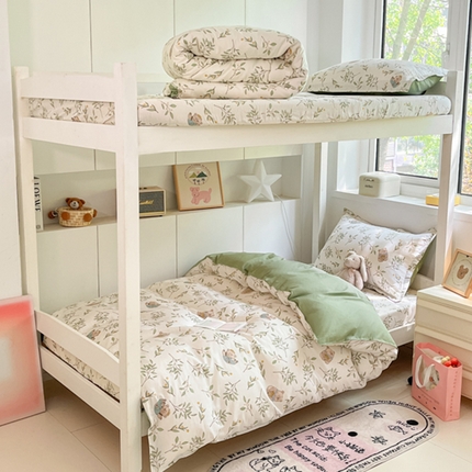 91家纺网 家纺一手货源 找家纺 （总）2024新款全棉印花三件套学生宿舍床三件套上下铺床单被套